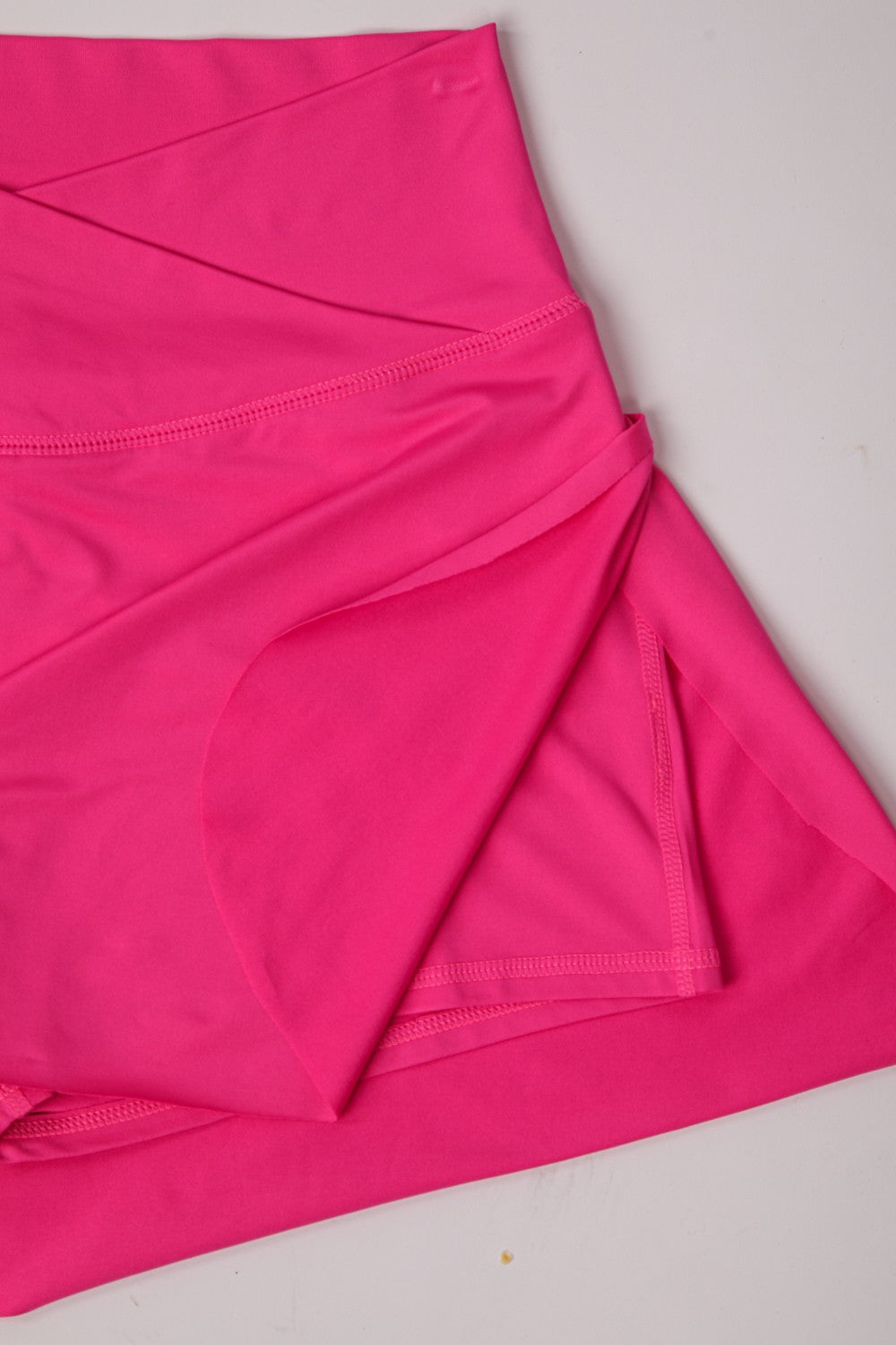 Crossover Waist Active Skirts - Hot Pink