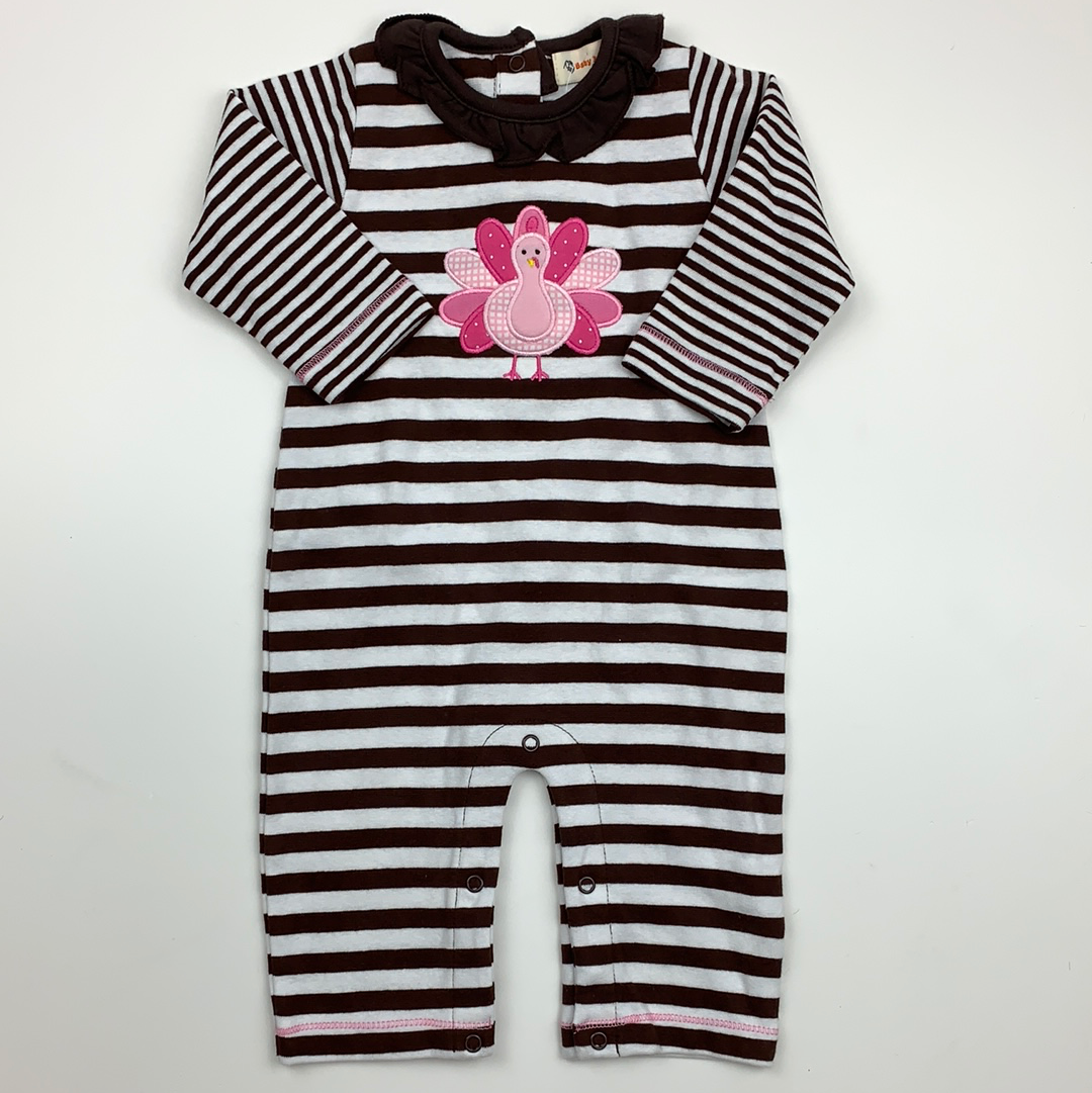 Long Sleeve Turkey Romper - Breckenridge Baby