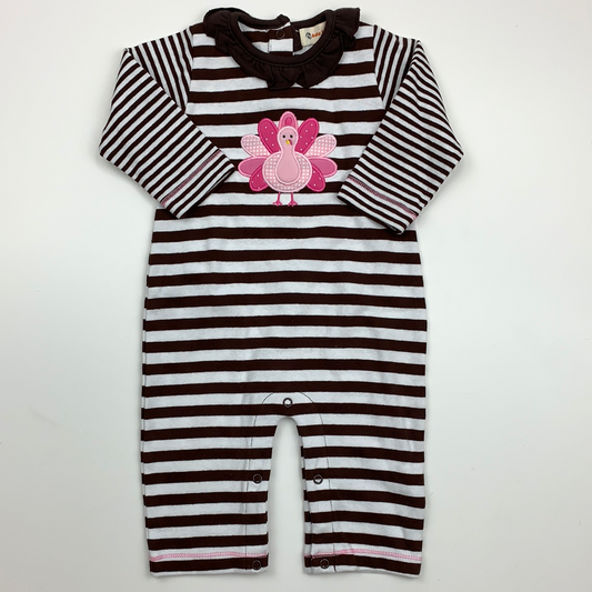 Long Sleeve Turkey Romper - Breckenridge Baby