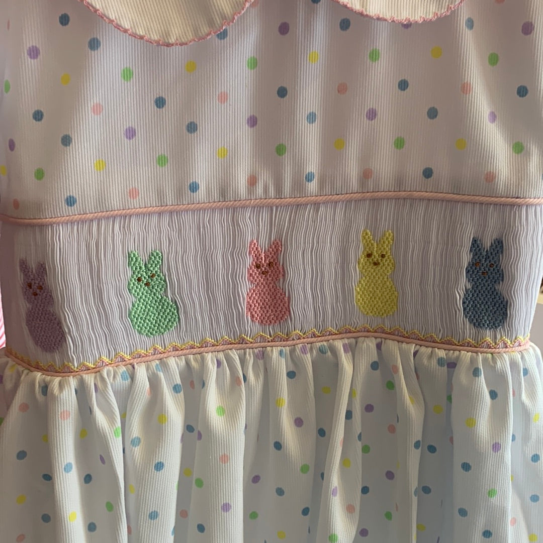 Rose Smocked Waist Dress - Peep - Breckenridge Baby