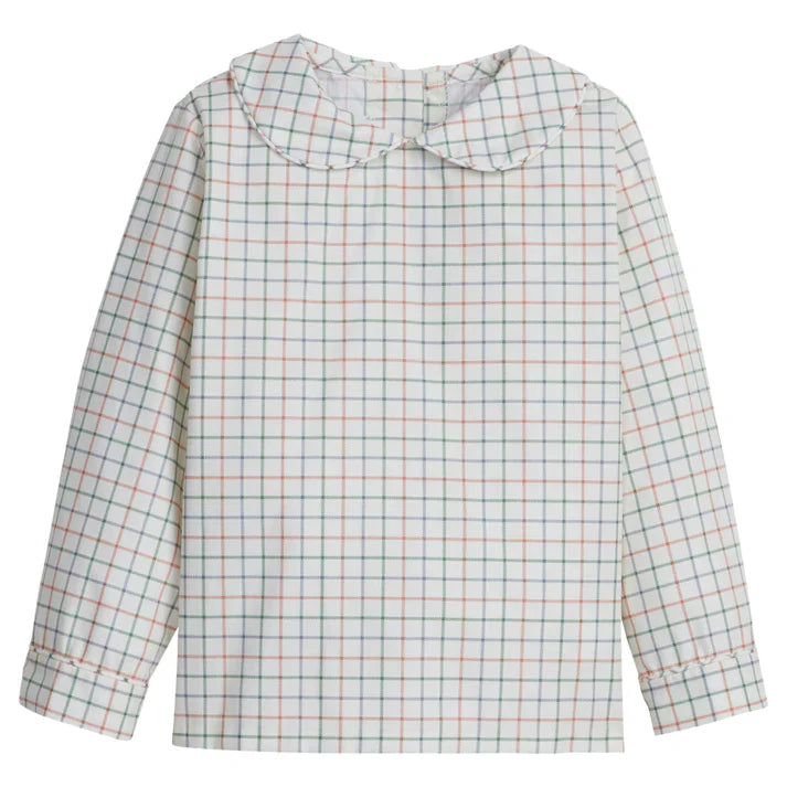 Peter Pan Shirt - Hunter Tattersall - Breckenridge Baby