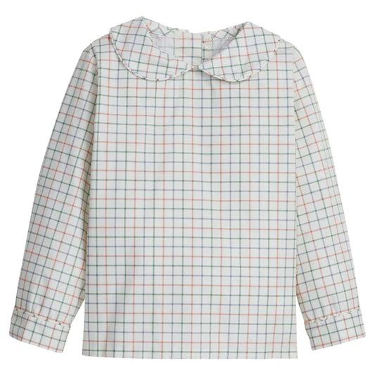 Peter Pan Shirt - Hunter Tattersall - Breckenridge Baby