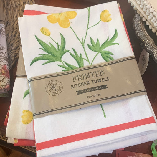 Flora Printed Kitchen Towel - Set of 2