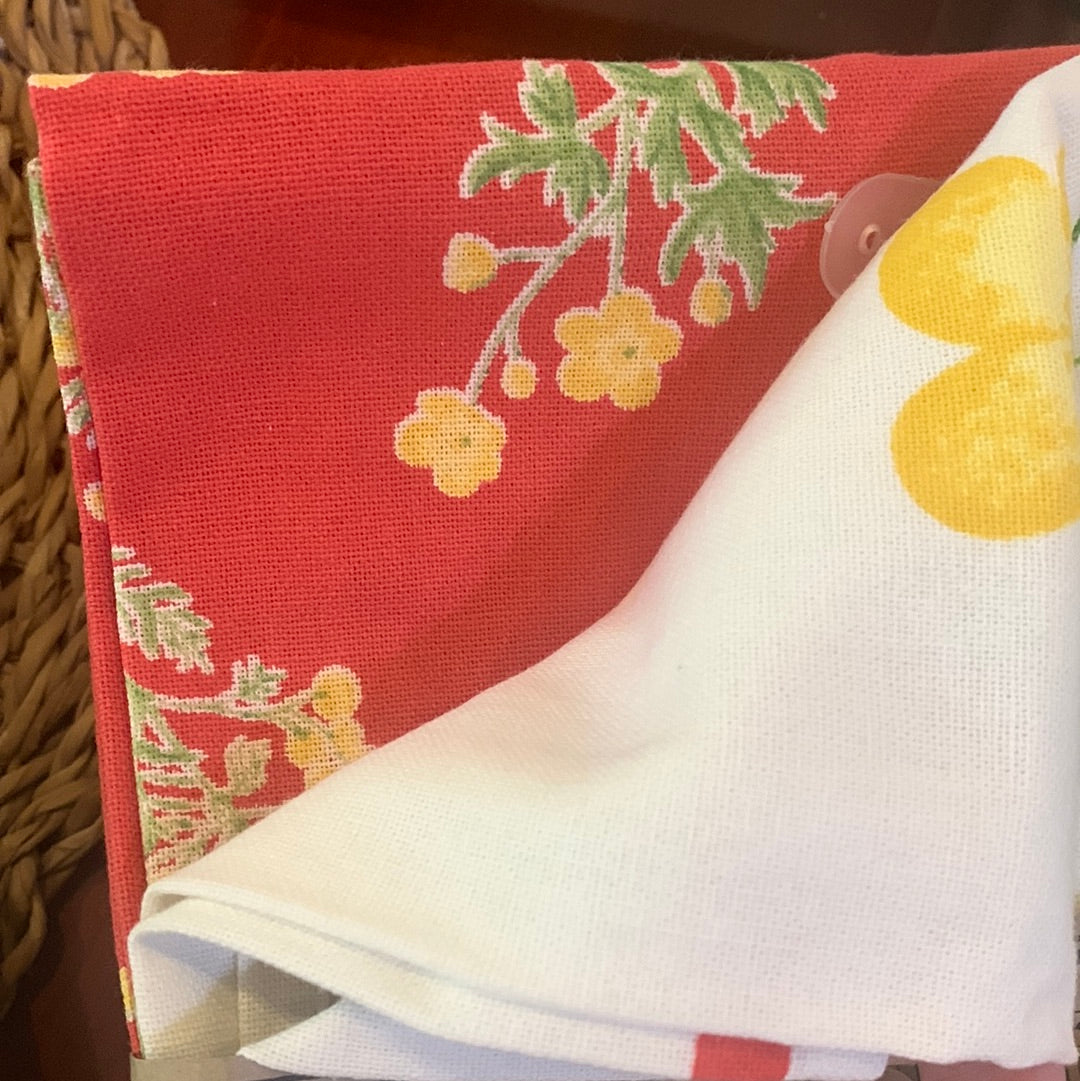 Tea towel terry fabric, Red