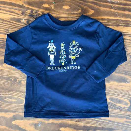 Honey Bee Nutcracker Long Sleeve Tee - Navy - Breckenridge Baby