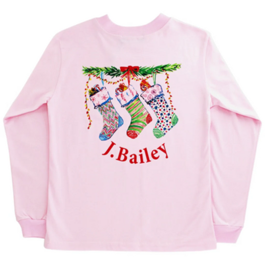 Pink Stockings Logo Tee - Breckenridge Baby