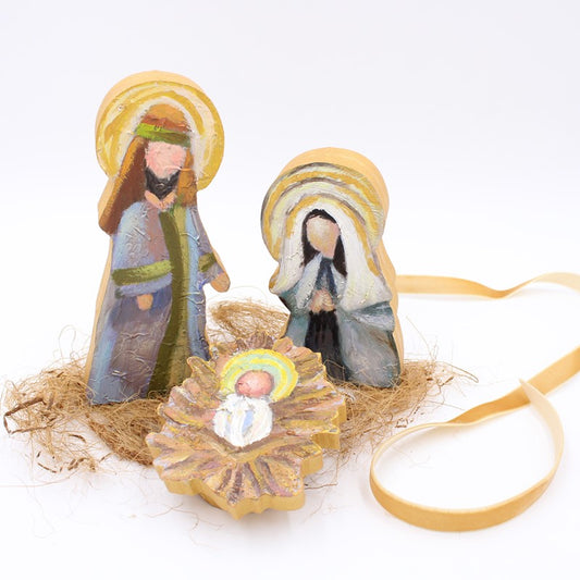 6" Hand-Painted Cutout Holy Family ©Candice Boatright