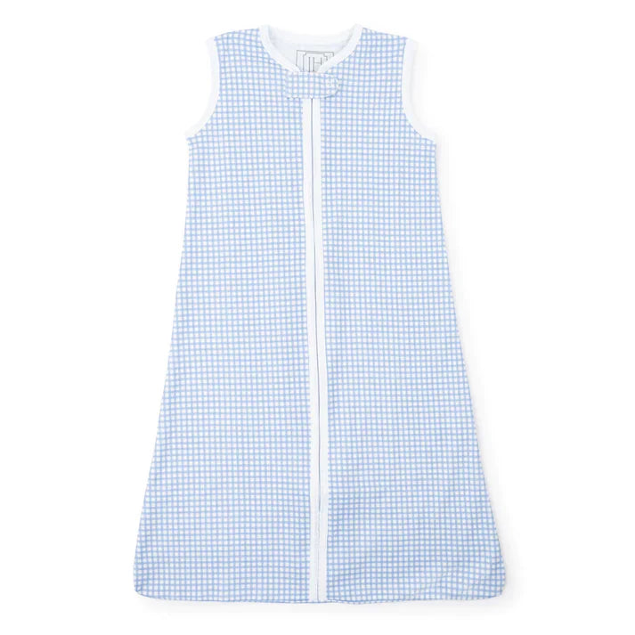 Wearable Blanket - Light Blue Box Plaid - Breckenridge Baby
