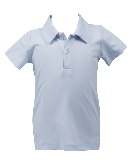 Pima Solid Sky Blue Polo - Breckenridge Baby