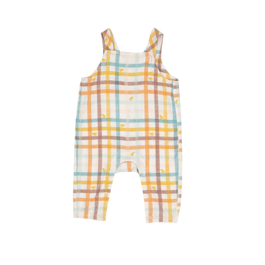 Plaid With Chicks Overalls - Breckenridge Baby