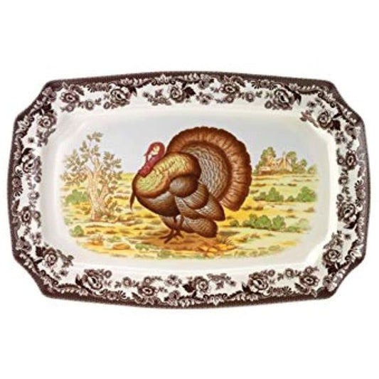 Spode Woodland Rectangular Platter - Turkey