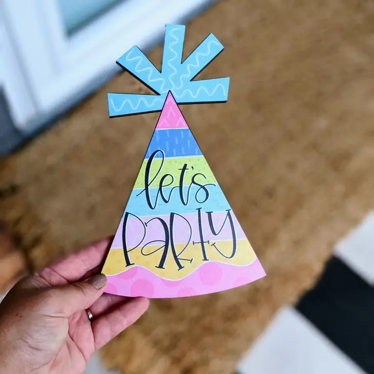 Let's Party Hat Printed Attachment