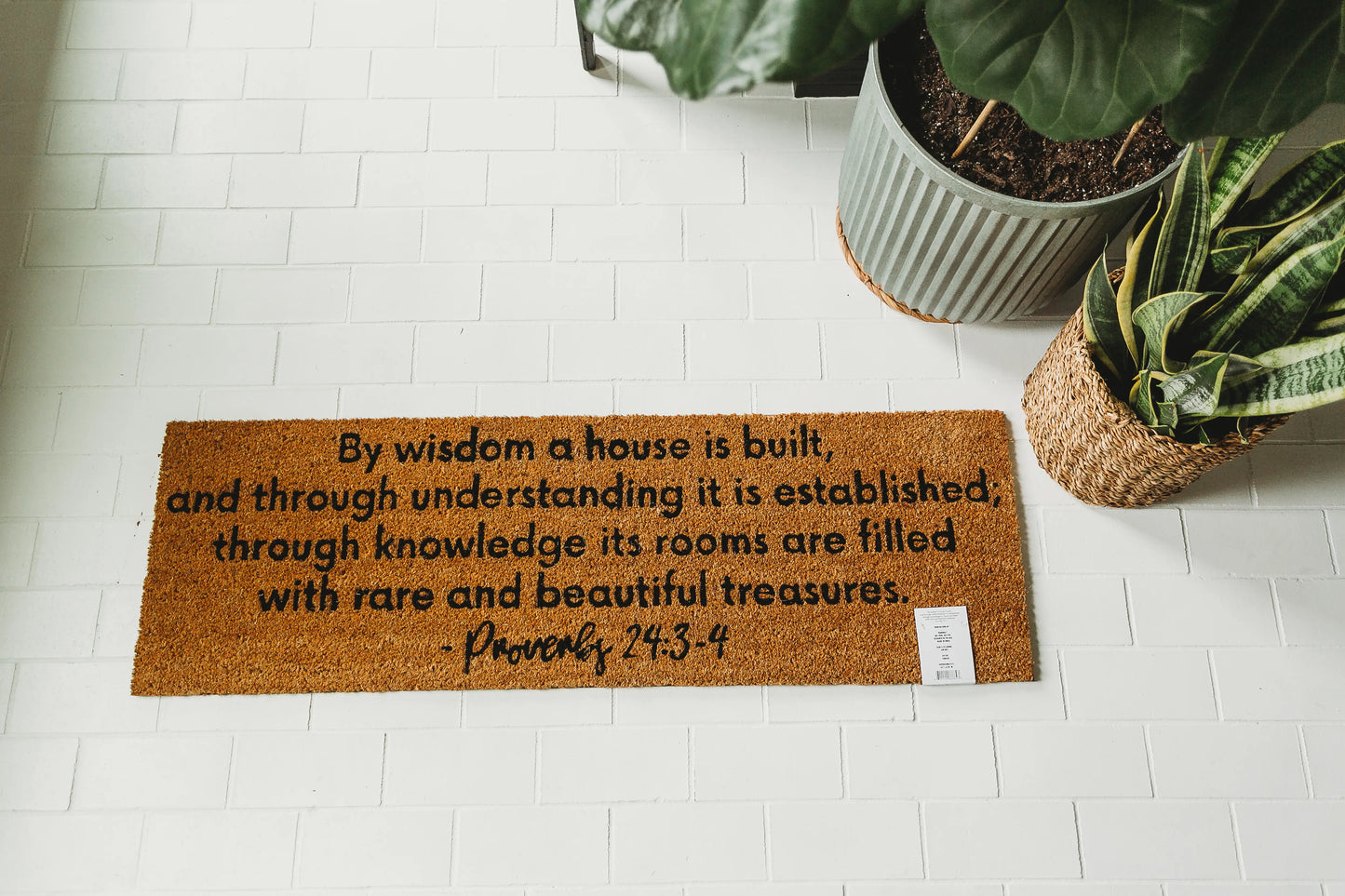XL Doormat - Proverbs 24:3-4