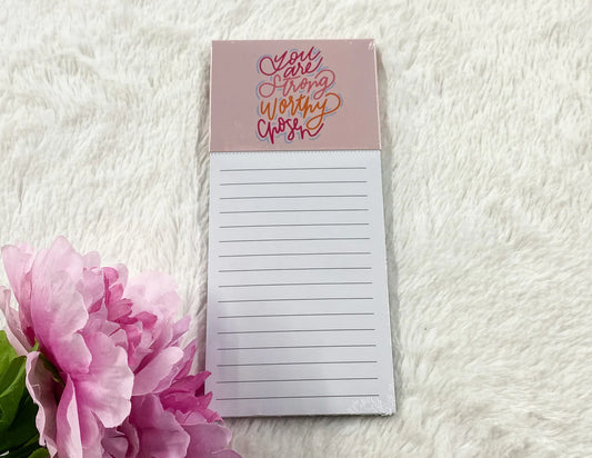 Magnetic Notepad - Strong Worthy Chosen