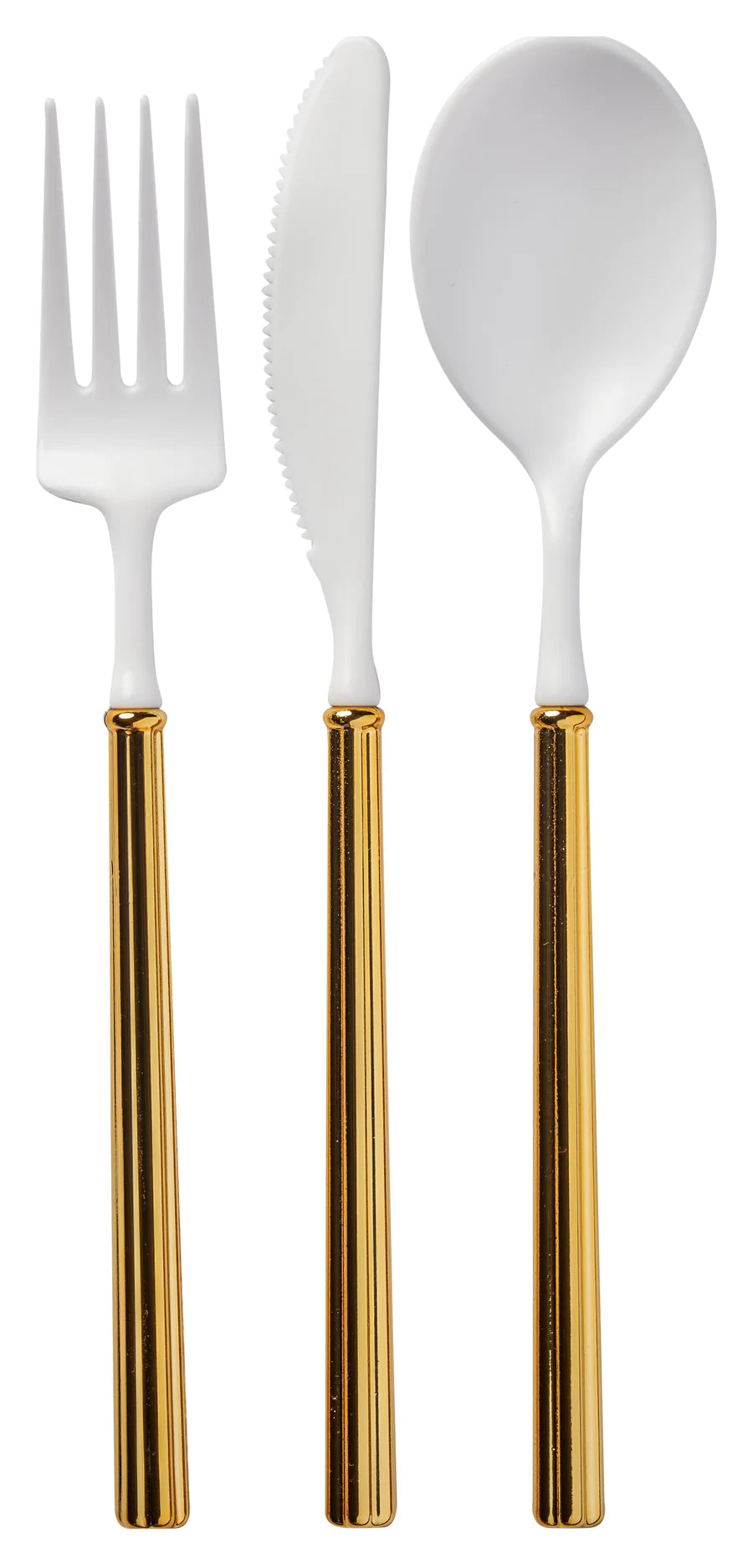 Villa Cutlery White/Gold Handle