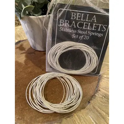 Set of 20 White Bella Bracelets