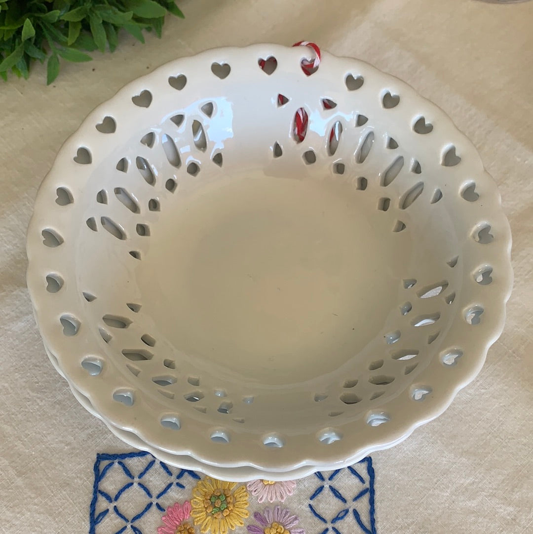 Lace Heart Porcelain Bowls Set/2