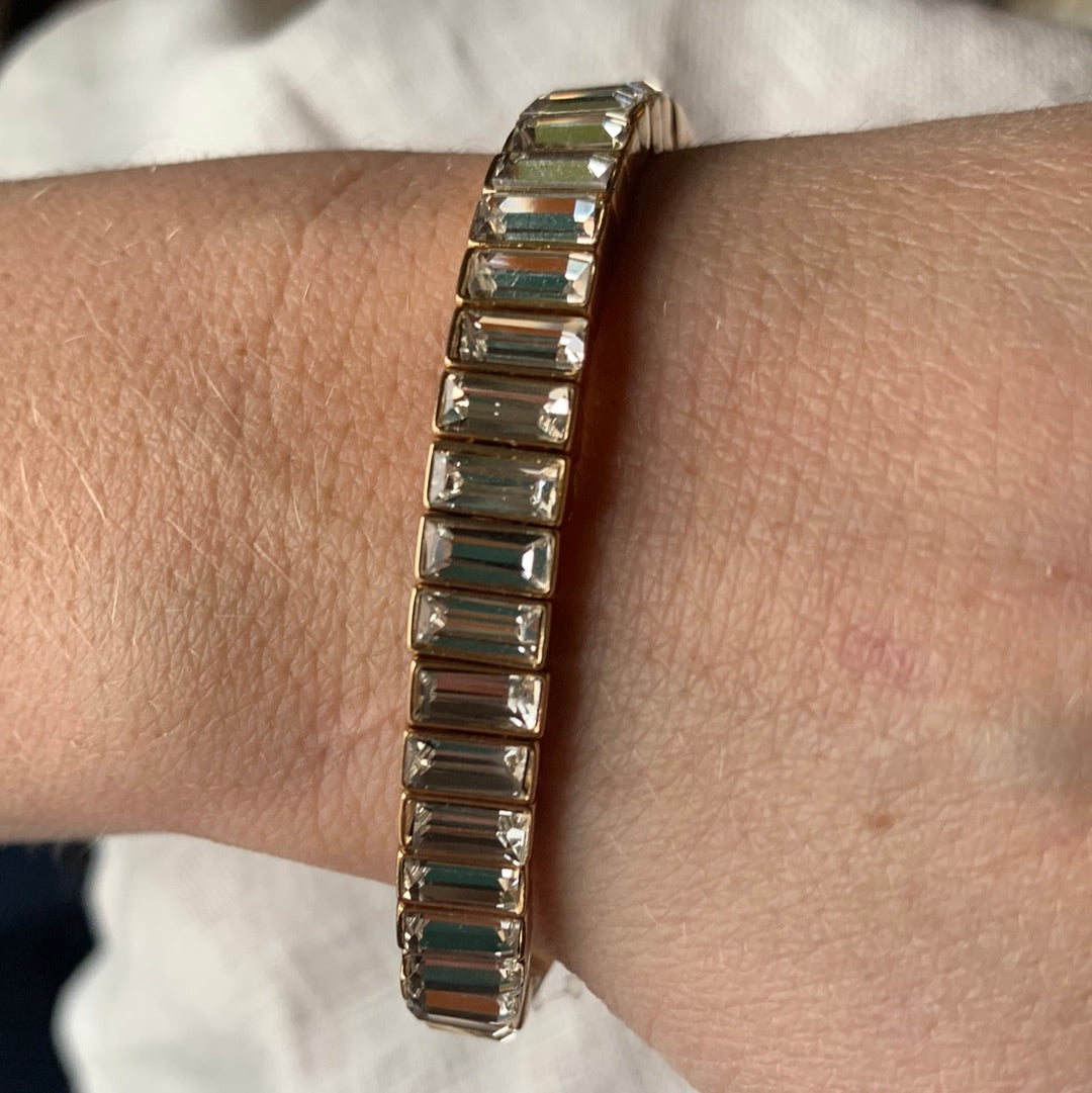 Rhinestone Emerald Cut Bracelets