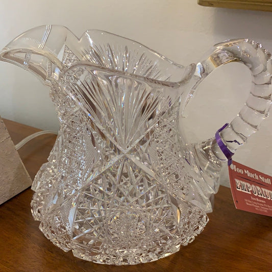 CUT GLASS PITCHER