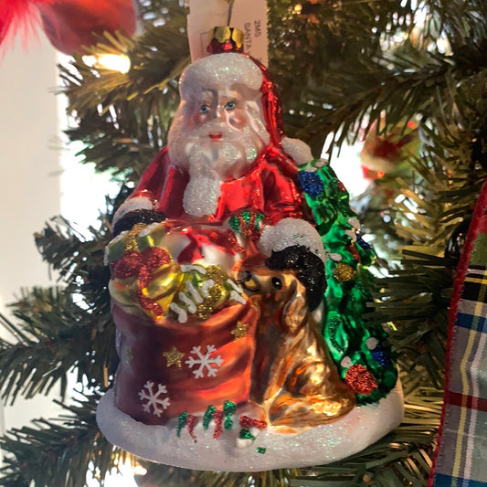 SANTA w/BAG ORNAMENT