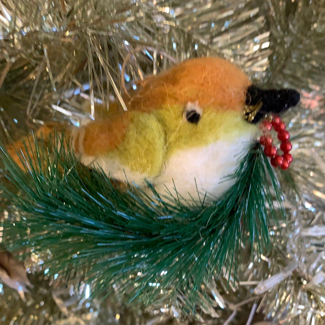 FELT BIRD ORNAMENTS