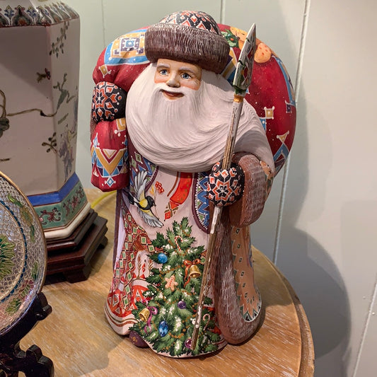 RUSSIAN HAND-PAINTED SANTA W/