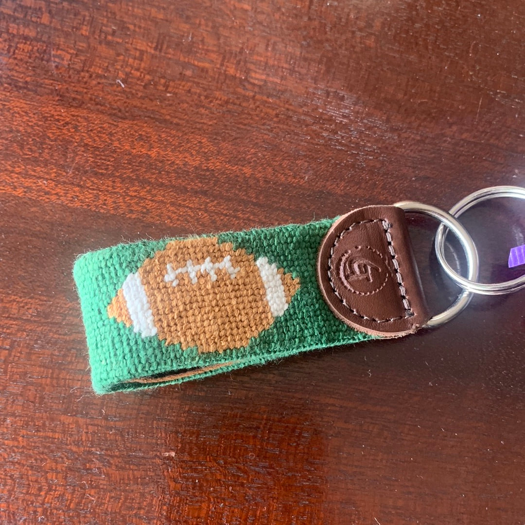 Tailgate Lovers Needlepoint Keychain