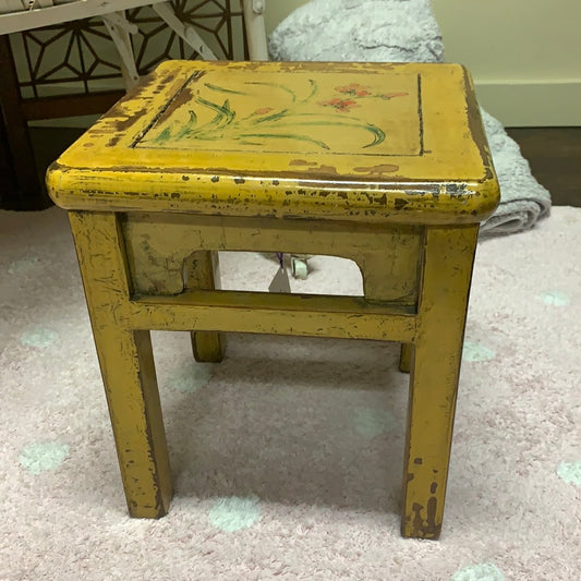 SHORT PAINTED STOOL/TABLE
