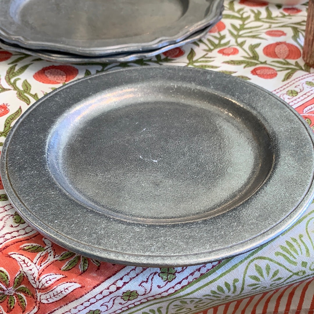 Antique Pewter Plate