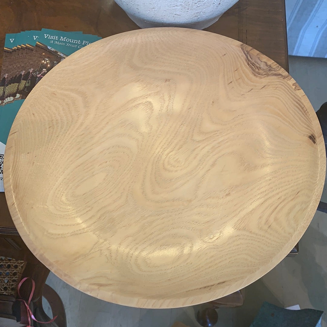 Large Light Wood Centerpiece Bowl