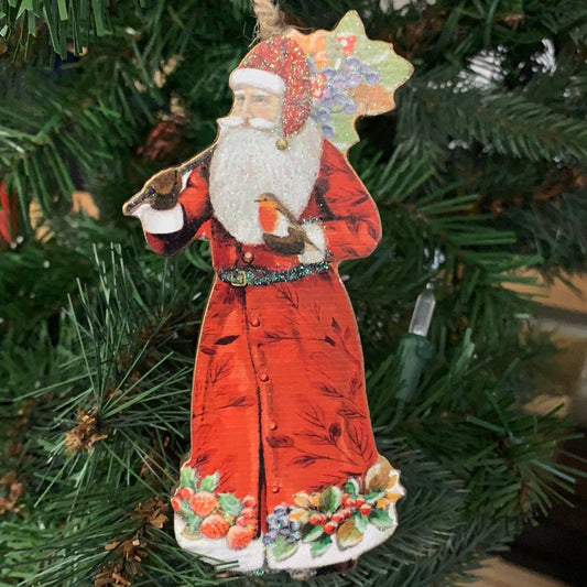 FRUITS OF THE FOREST SANTA ORNAMENT