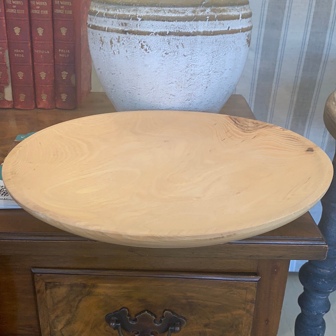 Large Light Wood Centerpiece Bowl
