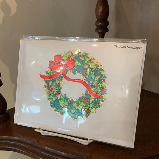 CARD - HOLIDAY LEAF WREATH