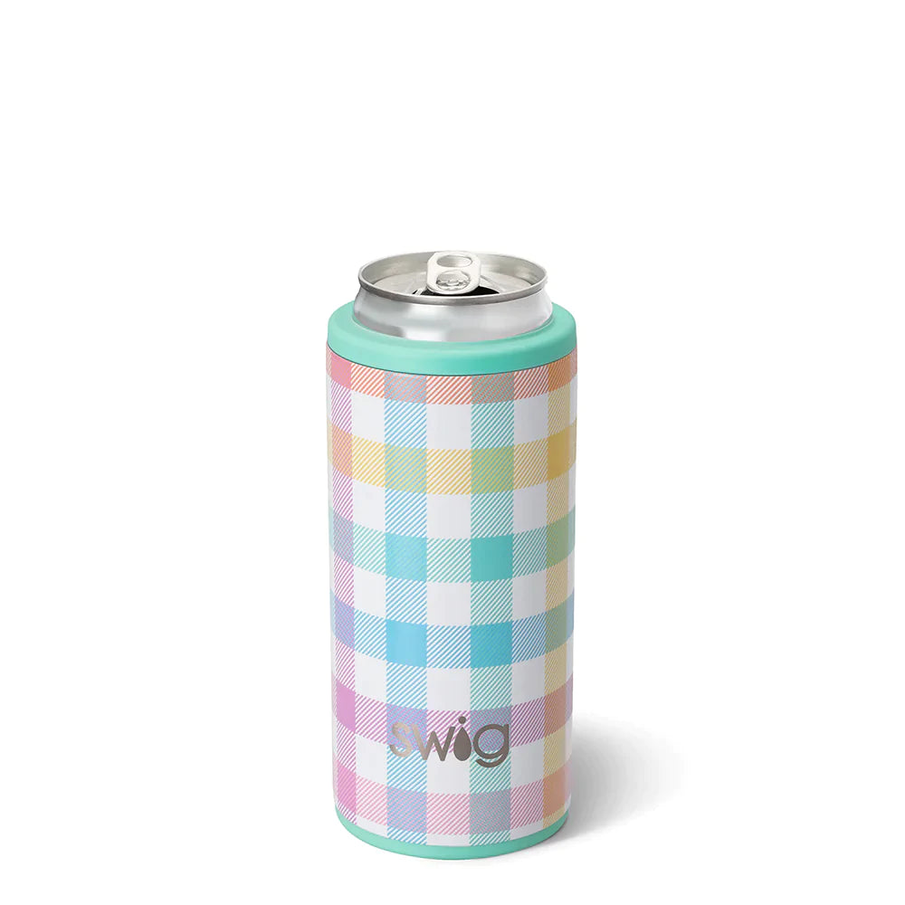Pretty in Plaid Skinny Can Cooler (12oz)